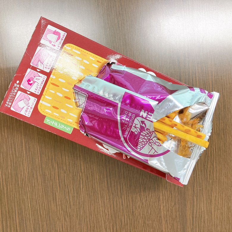 プリッツおさつ　裏面通りに